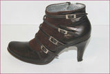 FREE LANCE Boots Cuir Verni Marron et Daim T 36 TBE
