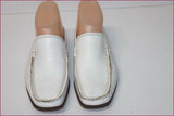 JULIEN DAVID Mocassins Mules Tout Cuir Blanc T 36 TTBE