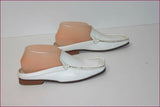JULIEN DAVID Mocassins Mules Tout Cuir Blanc T 36 TTBE