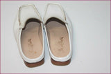 JULIEN DAVID Mocassins Mules Tout Cuir Blanc T 36 TTBE
