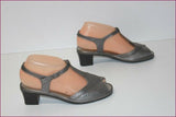 MARCO Escarpins Sandales Cuir Gris Argenté T 4.5 UK / T 37.5 ETAT NEUF