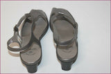 MARCO Escarpins Sandales Cuir Gris Argenté T 4.5 UK / T 37.5 ETAT NEUF