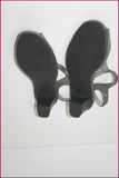 MARCO Escarpins Sandales Cuir Gris Argenté T 4.5 UK / T 37.5 ETAT NEUF