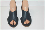 ERAM Escarpins Ouverts Cuir Bleu Marine T 37 TBE