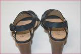 ERAM Escarpins Ouverts Cuir Bleu Marine T 37 TBE