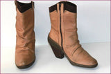 ATRAI Bottines Cuir Marron Clair T 40 BE