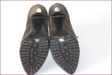 EDEN Bottines à Lacets Pointues Cuir Vert Bronze Hauts Talons T 37 TTBE