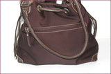 KATANA Sac Shopping Toile Enduite Imperméable Marron Porté Epaule TBE