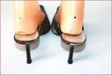 FRANCESCA Escarpins Mules Tissu Imprimé Militaire T 38 TBE