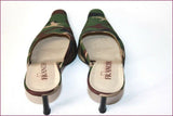 FRANCESCA Escarpins Mules Tissu Imprimé Militaire T 38 TBE