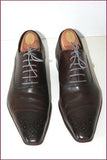FATHER AND SON Derby Richelieu Tout Cuir Marron Foncé Embauchoirs T 42 TBE