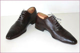 FATHER AND SON Derby Richelieu Tout Cuir Marron Foncé Embauchoirs T 42 TBE