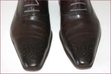 FATHER AND SON Derby Richelieu Tout Cuir Marron Foncé Embauchoirs T 42 TBE