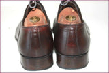 FATHER AND SON Derby Richelieu Tout Cuir Marron Foncé Embauchoirs T 42 TBE