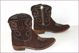 DIVINE FOLLIE Bottines Nubuck Marron Zip T 38 BE