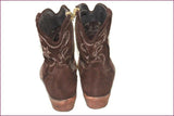 DIVINE FOLLIE Bottines Nubuck Marron Zip T 38 BE