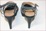 DONNA PIU Sandales Cuir Bleu Jean T 37 TBE
