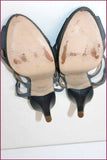 DONNA PIU Sandales Cuir Bleu Jean T 37 TBE