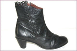 ARCUS Bottines Cuir Dentelé Noir Doublées Cuir T 38.5 BE