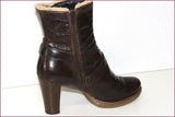 COCO & ABRICOT Bottines à Talons Cuir Marron Foncé T 40 BE