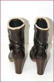 COCO & ABRICOT Bottines à Talons Cuir Marron Foncé T 40 BE
