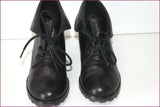 GRANDS  BOULEVARDS Boots à Lacets Simili Cuir Noir T 36 TBE