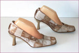 ESISTERE DONNA Escarpins Vintage Cuir Verni Brillant Beige T 38 IT / 39 FR TBE