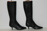 GEOX Bottes Cuir Lisse Noir Doublées Cuir Petits Talons T 36 BE