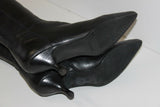 GEOX Bottes Cuir Lisse Noir Doublées Cuir Petits Talons T 36 BE