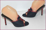DAVID ACKERMAN Paris Sandales Denim Jean Talons Fins T 39 TBE