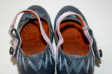 ART Escarpins à sangles Cuir Gris Bleu Talons Bobines T 39 ETAT NEUF