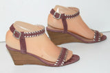 COMPTOIR DES COTONNIERS Sandales Compensées Velours Mauve T 37 TBE
