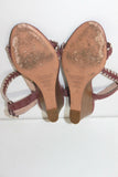 COMPTOIR DES COTONNIERS Sandales Compensées Velours Mauve T 37 TBE