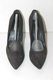 BALMAIN Escarpins Pointus Nubuck Noir Hauts Talons T 38 TBE