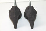 BALMAIN Escarpins Pointus Nubuck Noir Hauts Talons T 38 TBE