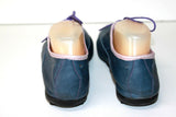 ARCUS Sneakers Derby à Lacets Cuir Ajouré Bleu Jean T 39 TBE