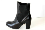LENA MILOS Bottines boots Cuir Noir Bandes Elastiquées T 36.5 TBE