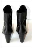 LENA MILOS Bottines boots Cuir Noir Bandes Elastiquées T 36.5 TBE