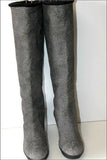 Bottes Compensées Cuir Souple Epais Gris chiné Doublées Cuir T 38 TTBE