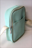 LACOSTE Sacoche Toile Enduite Bleu Ciel AQUA GREEN BE
