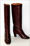BUTTAZZONI Bottes Vintage Tout Cuir bordeaux T 36 BE