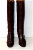 BUTTAZZONI Bottes Vintage Tout Cuir bordeaux T 36 BE