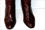 BUTTAZZONI Bottes Vintage Tout Cuir bordeaux T 36 BE