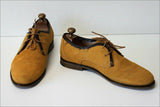 M.MOUSTACHE Derby Vintage Daim Ocre doublés cuir T 41 BE