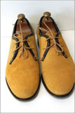M.MOUSTACHE Derby Vintage Daim Ocre doublés cuir T 41 BE