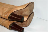 FAIRE LADY Bottes à Talons Cuir Naturel Camel T 35.5 TBE