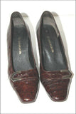 BALIZZA Escarpins Cuir Verni Marron Cognac Doublées Cuir T 39 TBE
