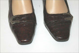 BALIZZA Escarpins Cuir Verni Marron Cognac Doublées Cuir T 39 TBE