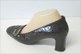 BALIZZA Escarpins Cuir Verni Marron Cognac Doublées Cuir T 39 TBE