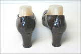 BALIZZA Escarpins Cuir Verni Marron Cognac Doublées Cuir T 39 TBE
